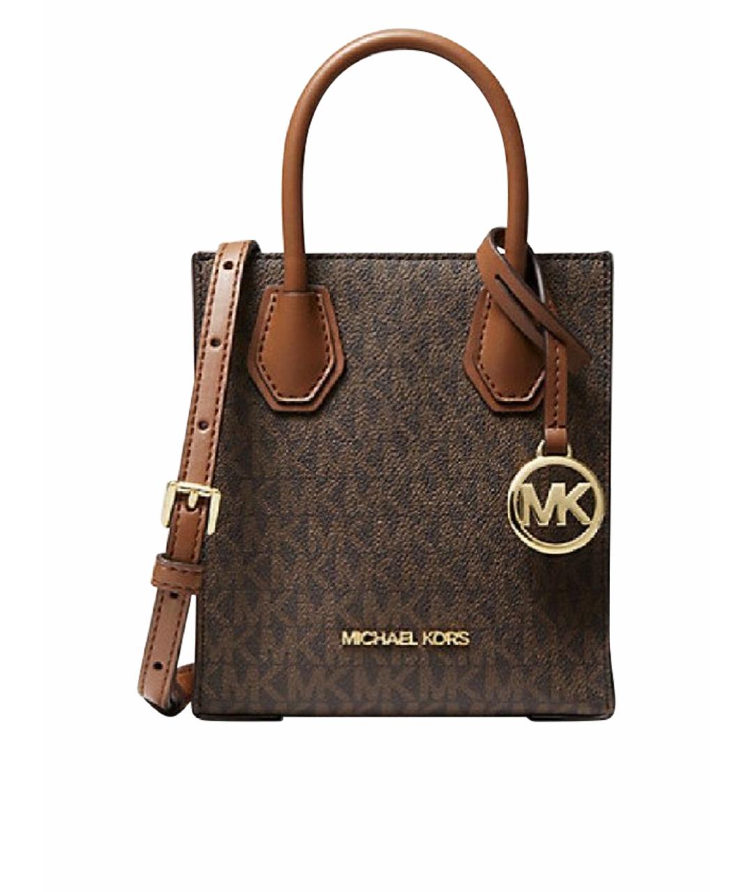 MICHAEL KORS Коричневая сумка через плечо из искусственной кожи, фото 1