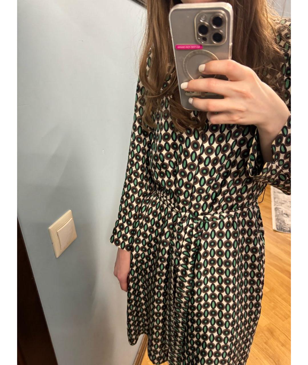 'S MAX MARA Мульти шелковое платье, фото 3