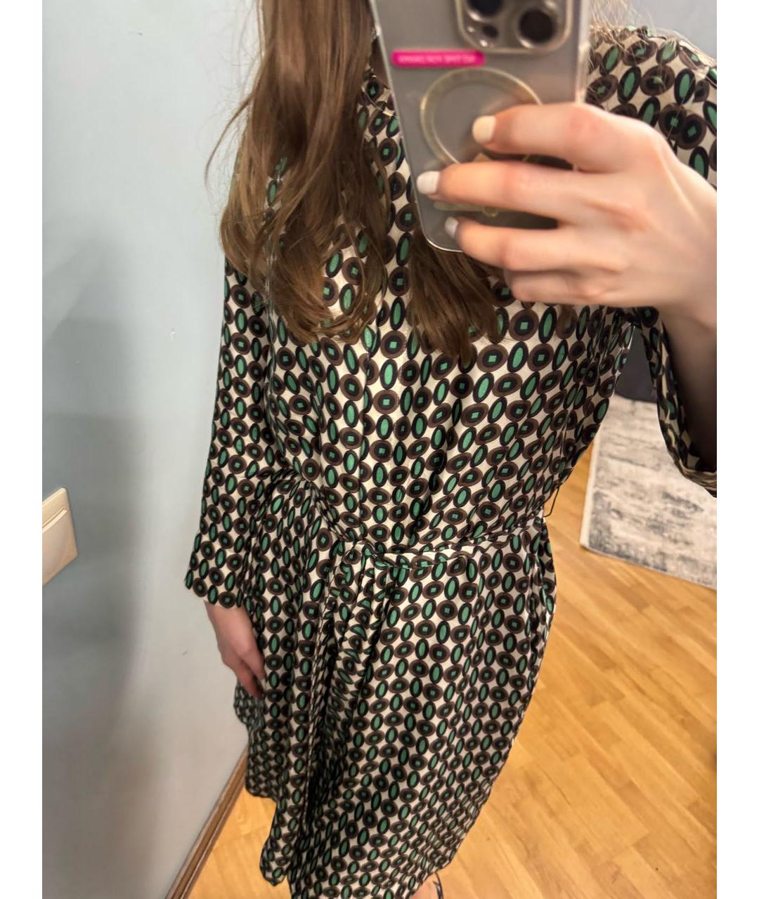 'S MAX MARA Мульти шелковое платье, фото 4