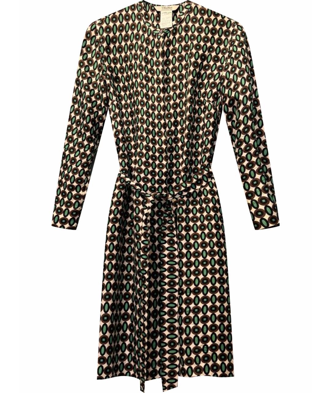 'S MAX MARA Мульти шелковое платье, фото 1