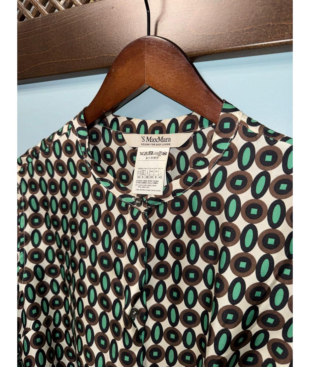 'S MAX MARA Мульти шелковое платье, фото 5