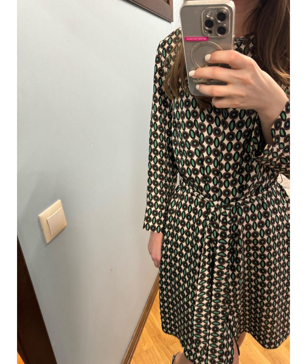 'S MAX MARA Мульти шелковое платье, фото 2