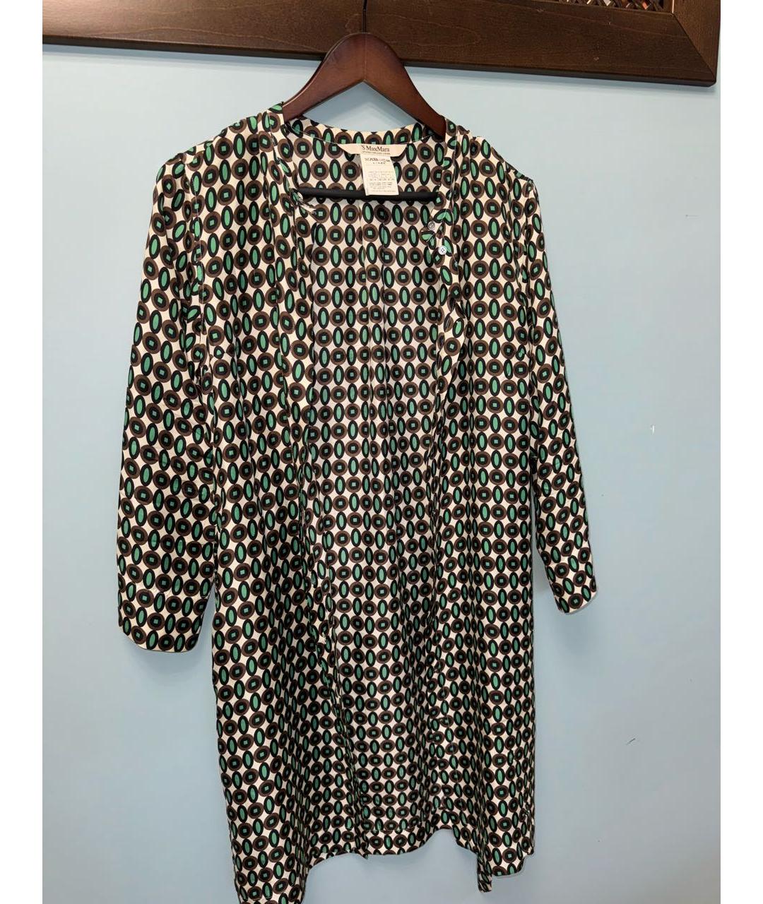 'S MAX MARA Мульти шелковое платье, фото 8