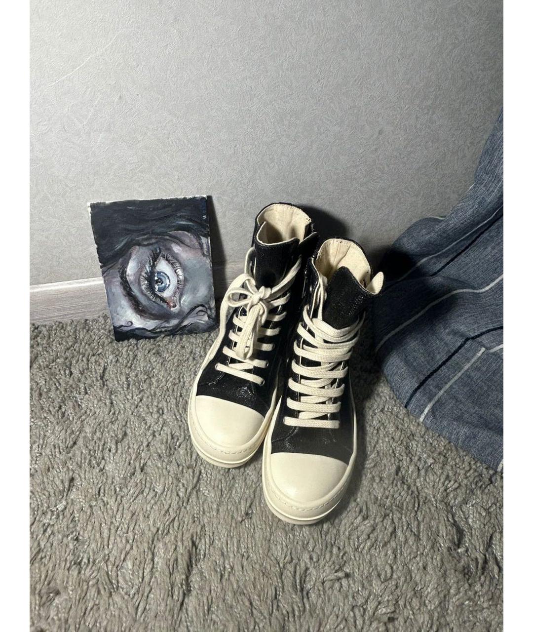 RICK OWENS DRKSHDW Черные кеды, фото 2