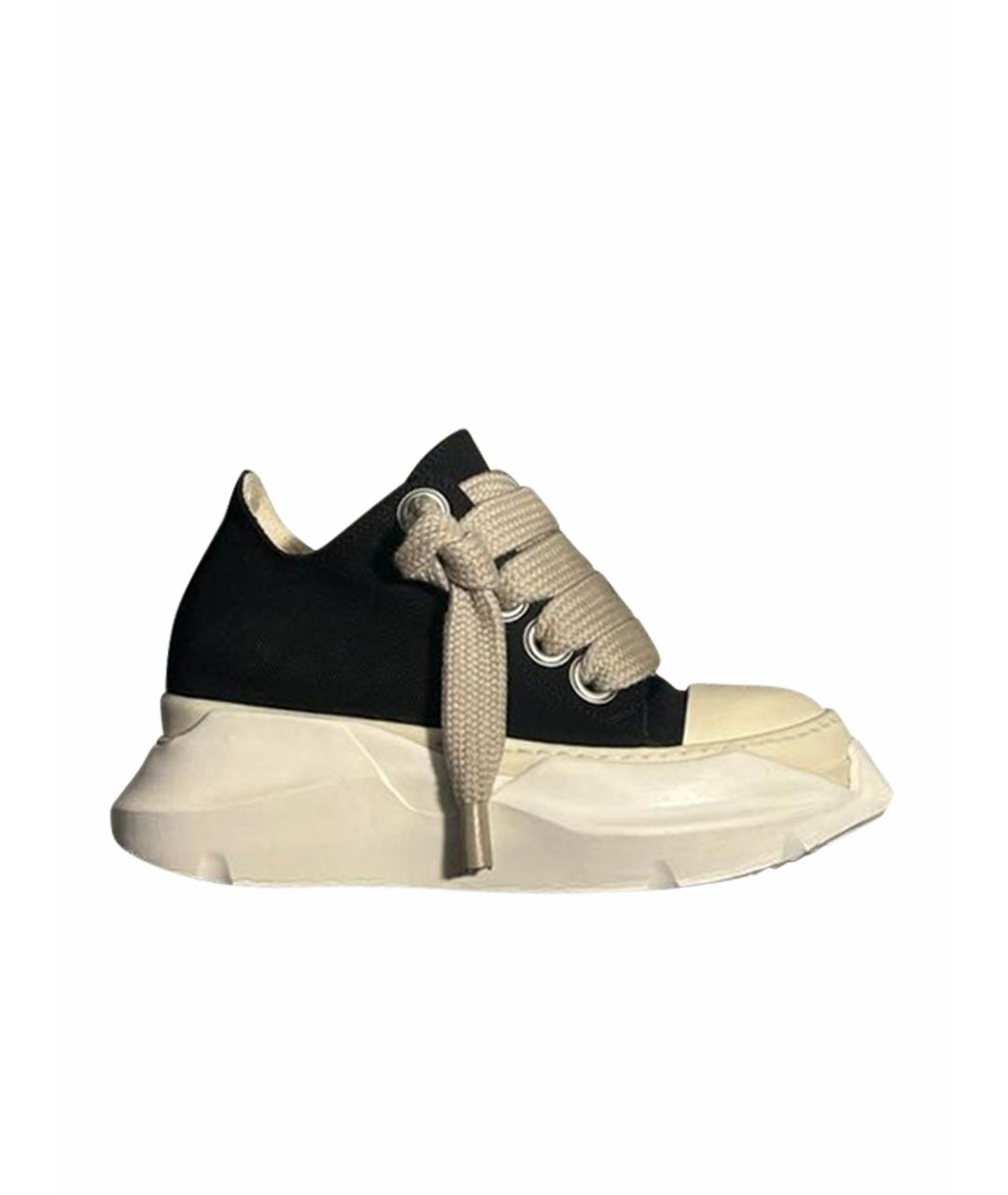 RICK OWENS DRKSHDW Черные текстильные кеды, фото 1