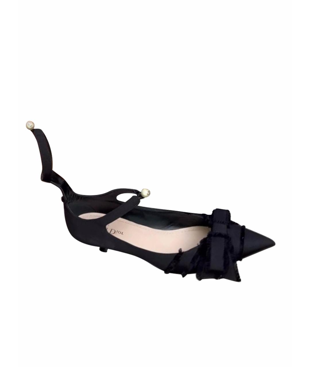 CHRISTIAN DIOR Черные кожаные туфли, фото 1