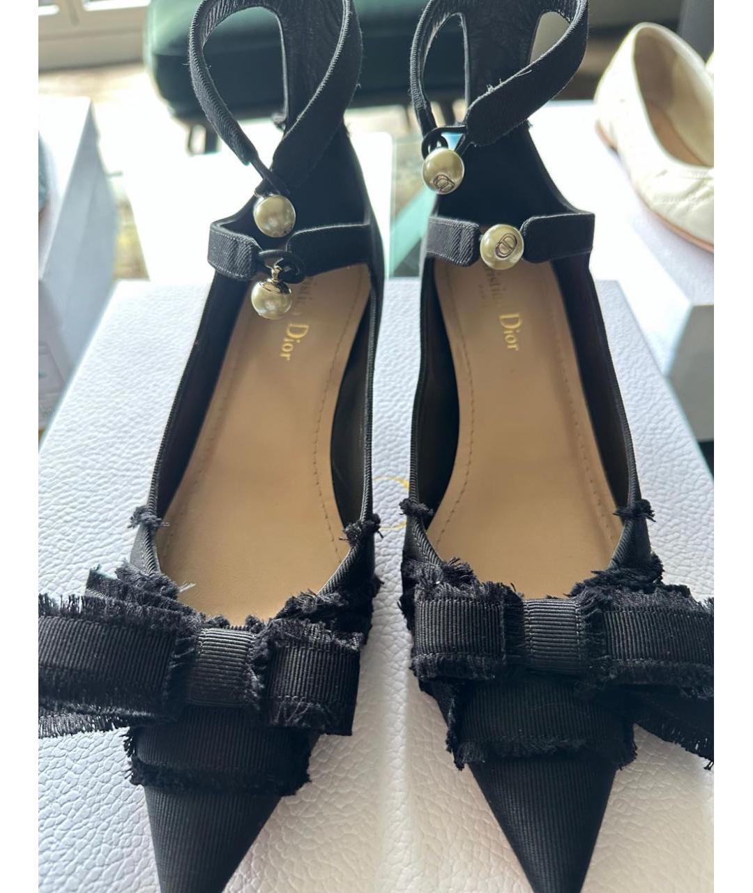 CHRISTIAN DIOR Черные кожаные туфли, фото 3