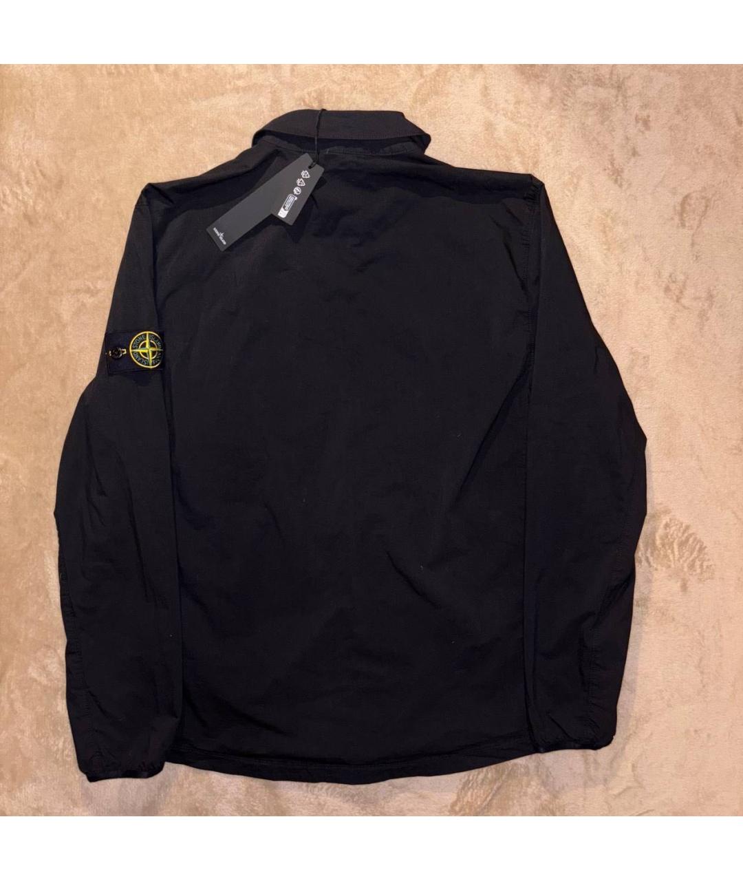 STONE ISLAND Черная хлопковая куртка, фото 2