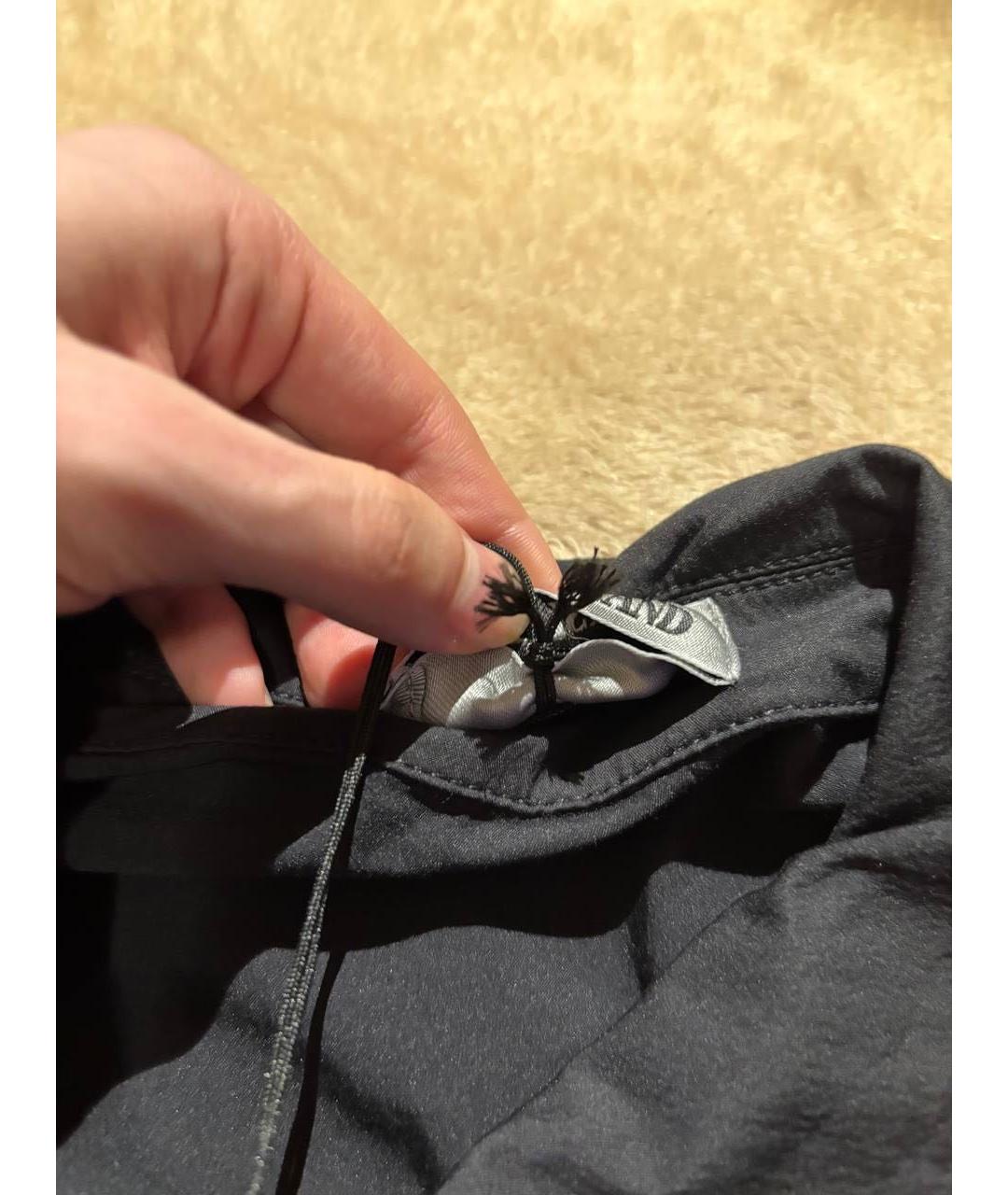 STONE ISLAND Черная хлопковая куртка, фото 8