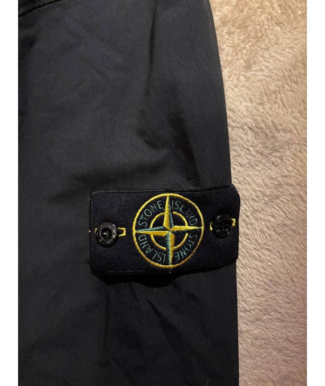 STONE ISLAND Черная хлопковая куртка, фото 5