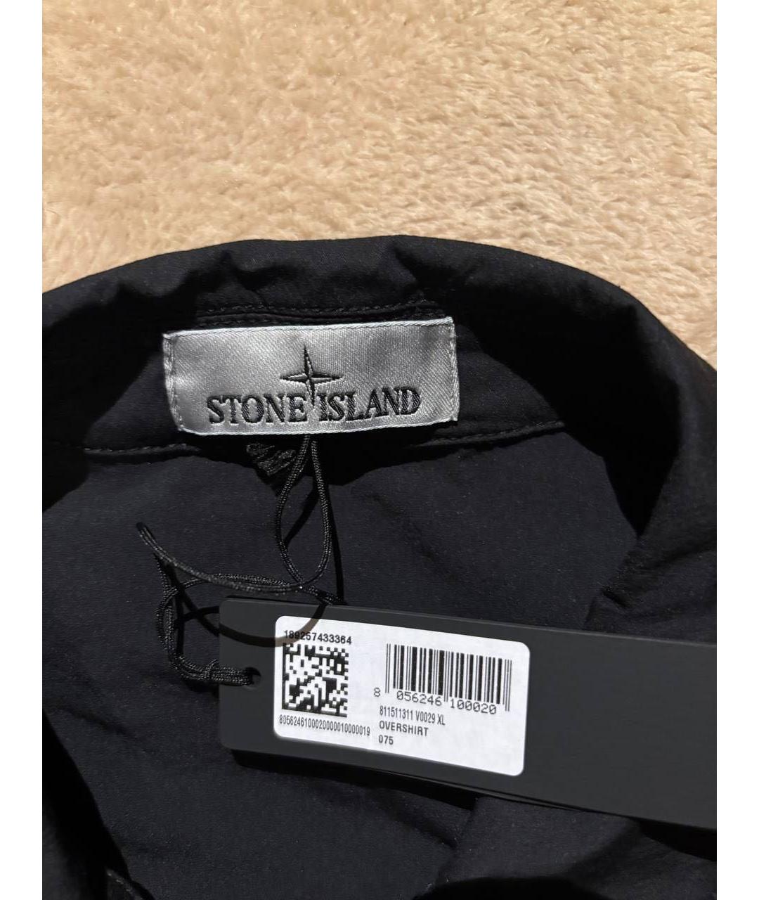 STONE ISLAND Черная хлопковая куртка, фото 3