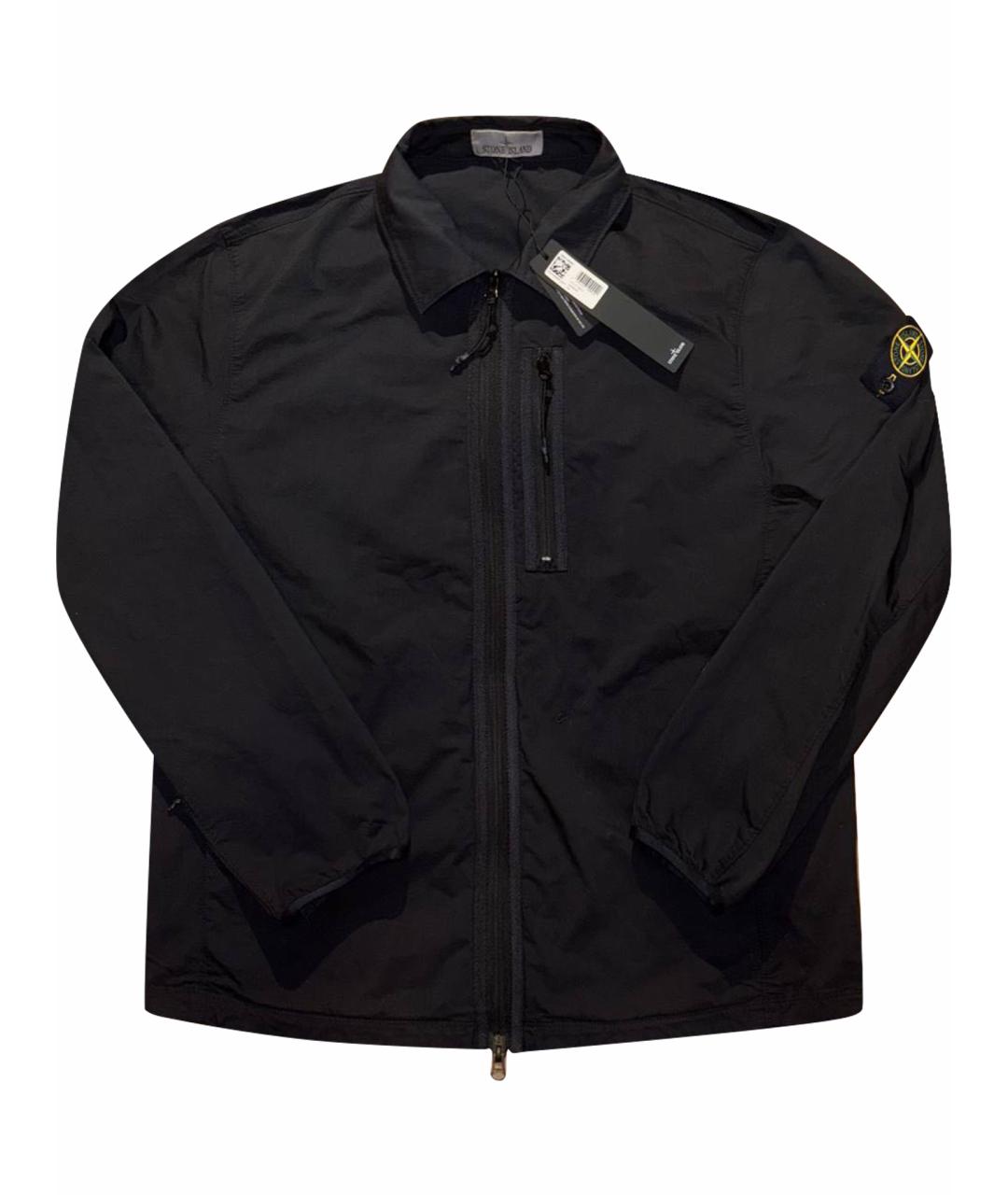 STONE ISLAND Черная хлопковая куртка, фото 1