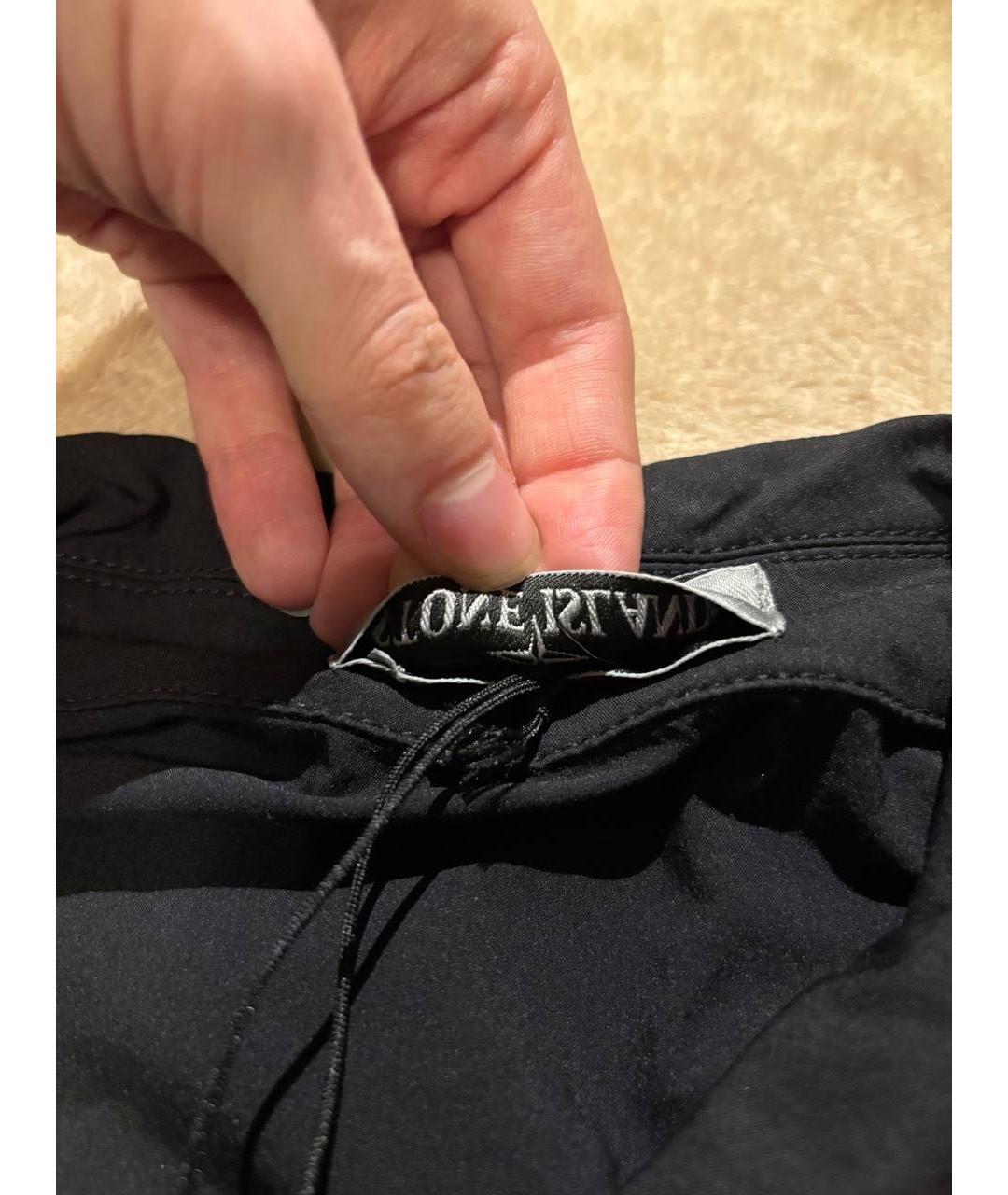 STONE ISLAND Черная хлопковая куртка, фото 7