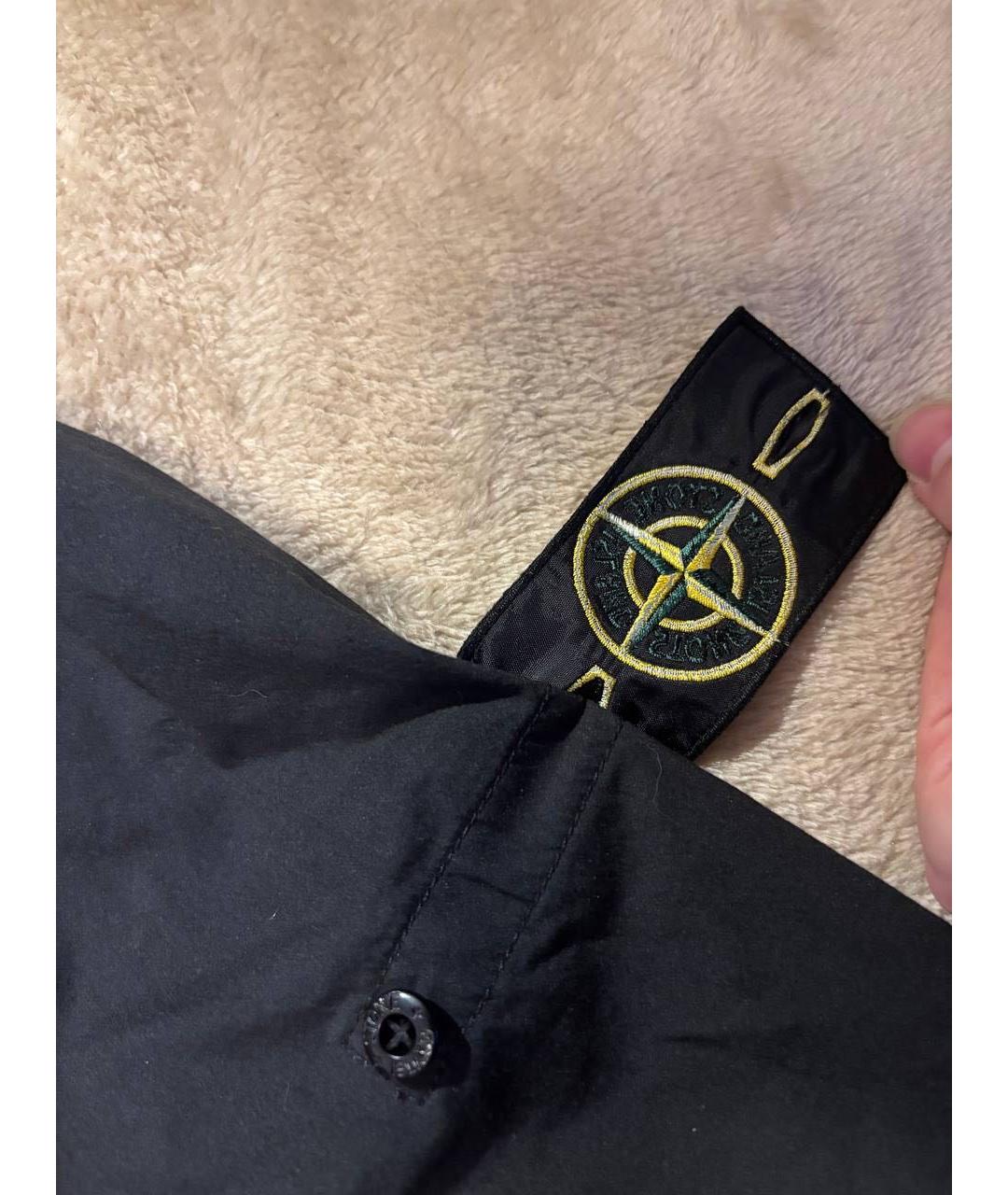STONE ISLAND Черная хлопковая куртка, фото 6