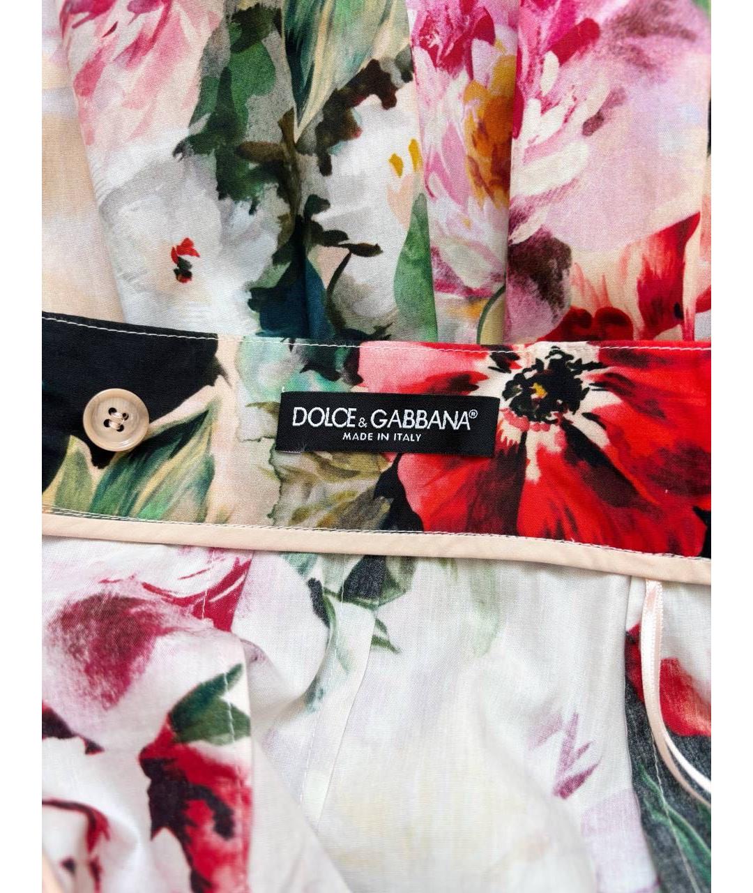 DOLCE&GABBANA Мульти хлопковая юбка миди, фото 6