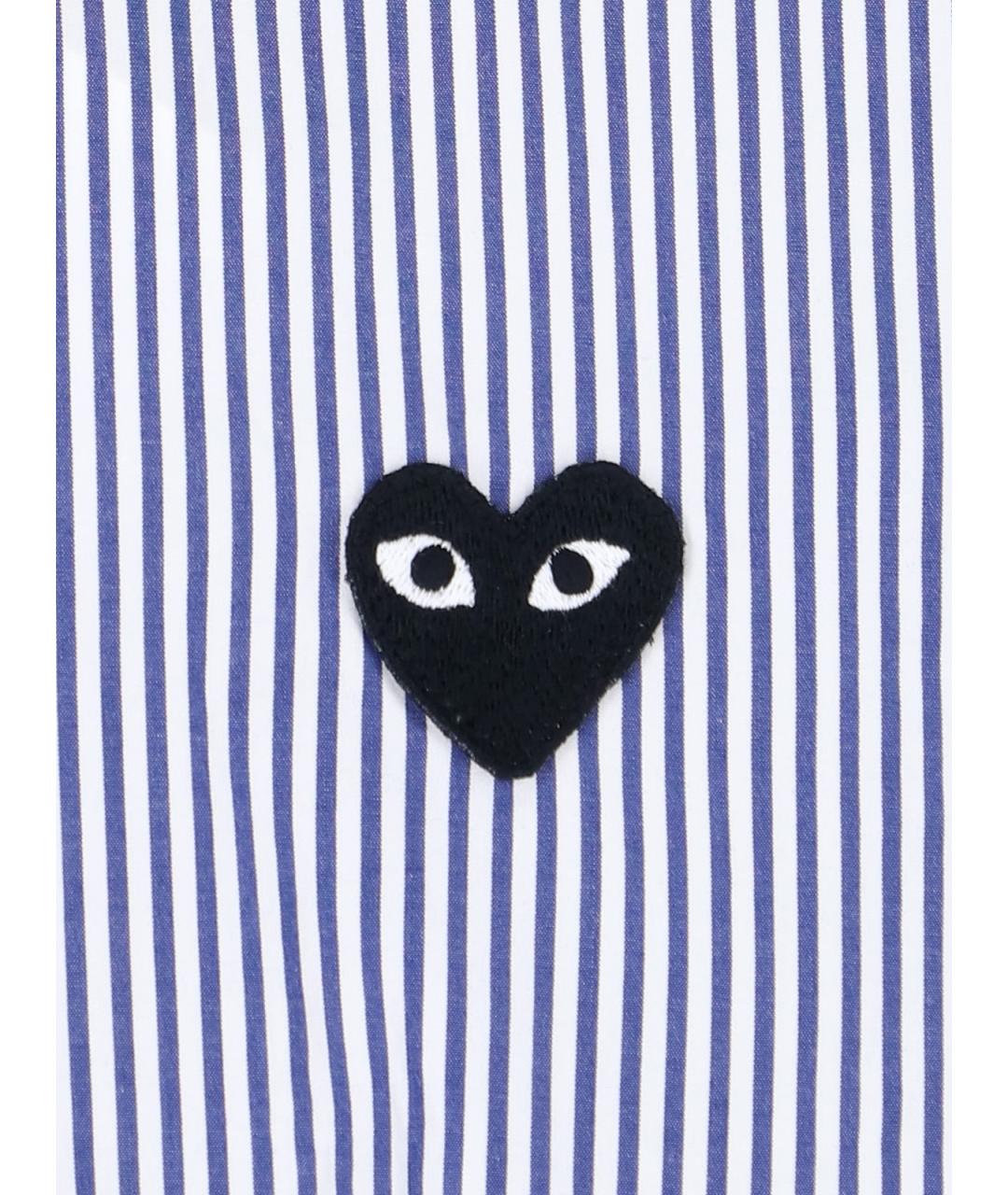 COMME DES GARÇONS PLAY Синяя хлопковая рубашка, фото 3