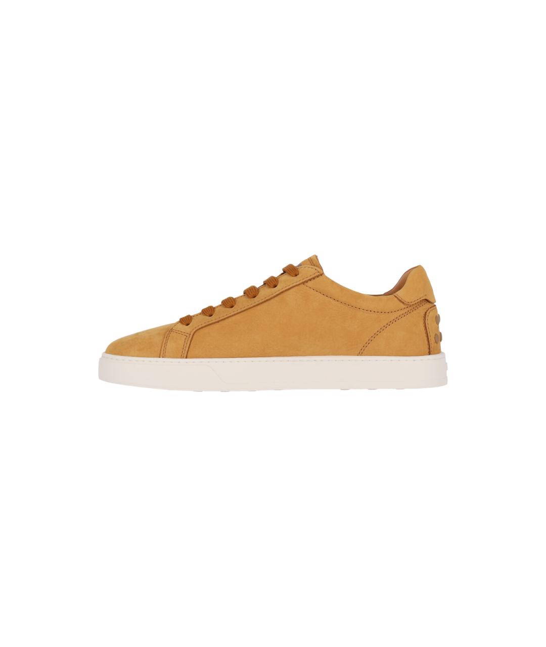TOD'S Коричневые замшевые низкие кроссовки / кеды, фото 3