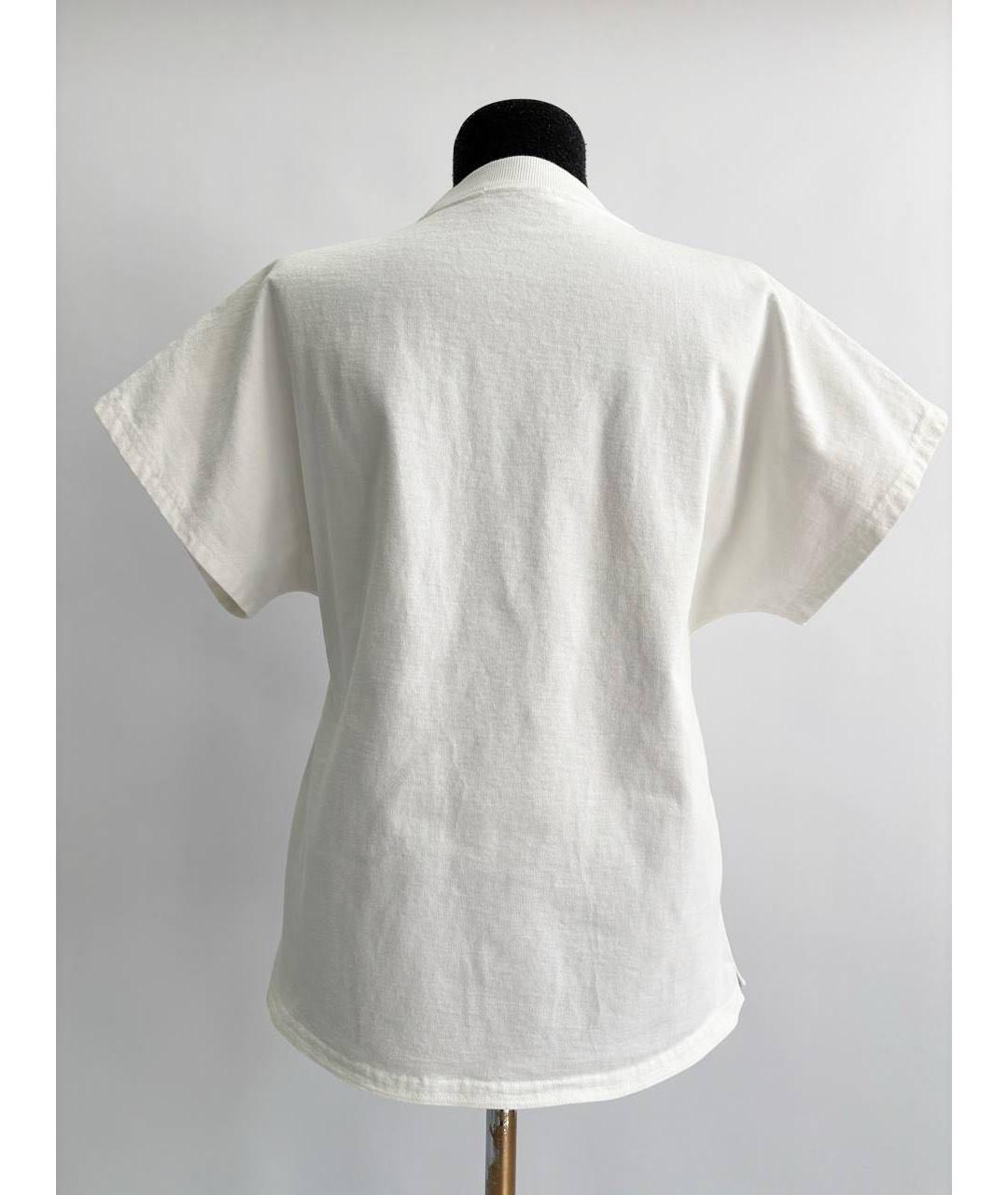 JIL SANDER Белая хлопковая футболка, фото 6