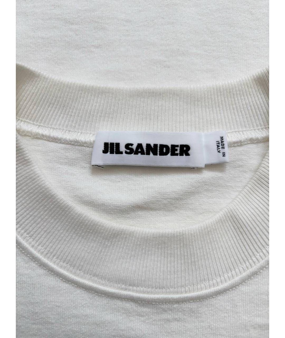 JIL SANDER Белая хлопковая футболка, фото 7