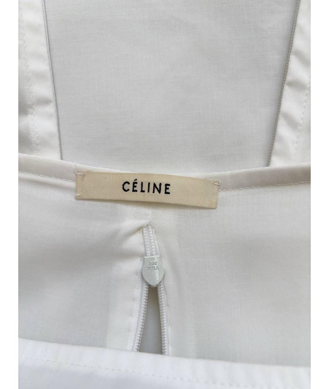 CELINE Белая хлопковая рубашка, фото 3
