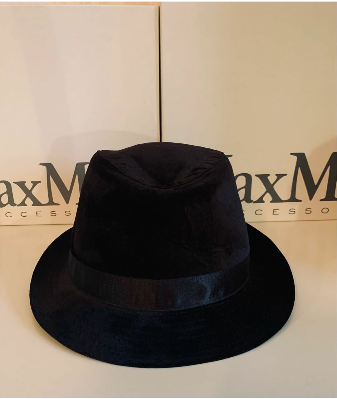 MAX MARA Черная синтетическая шляпа, фото 2