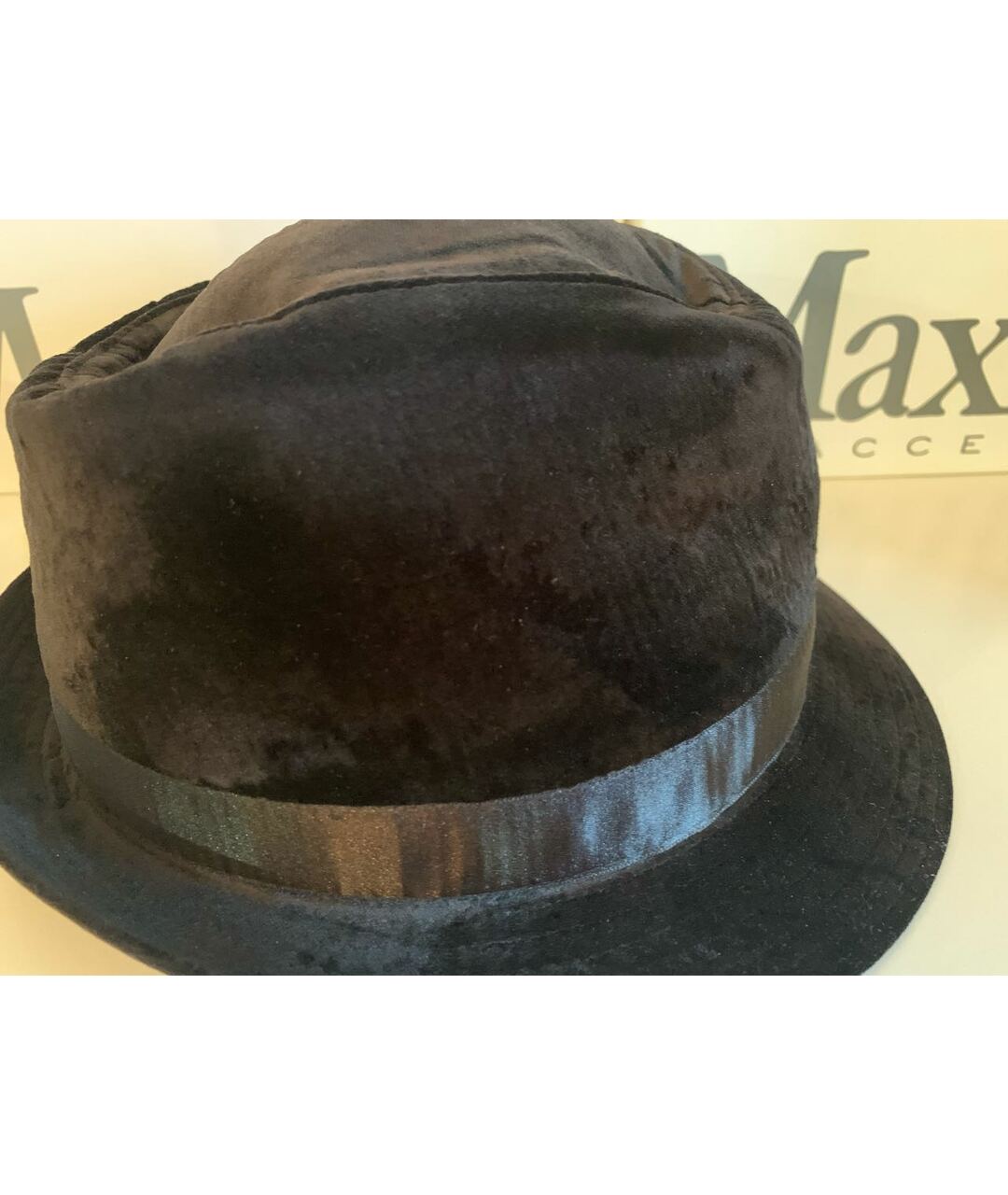 MAX MARA Черная синтетическая шляпа, фото 4
