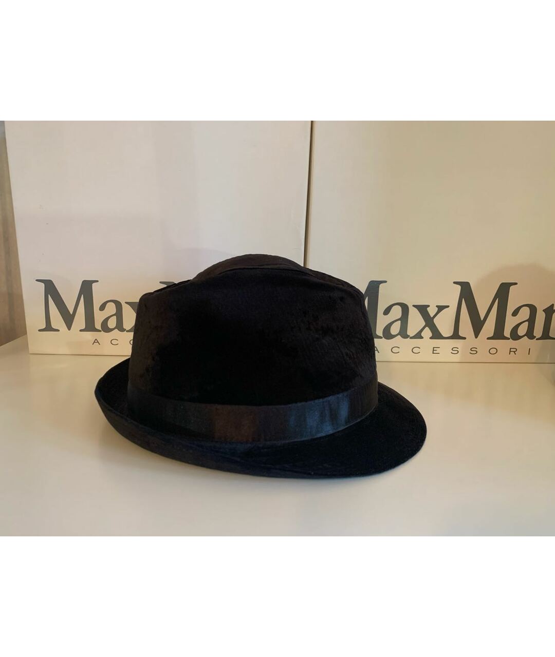 MAX MARA Черная синтетическая шляпа, фото 6