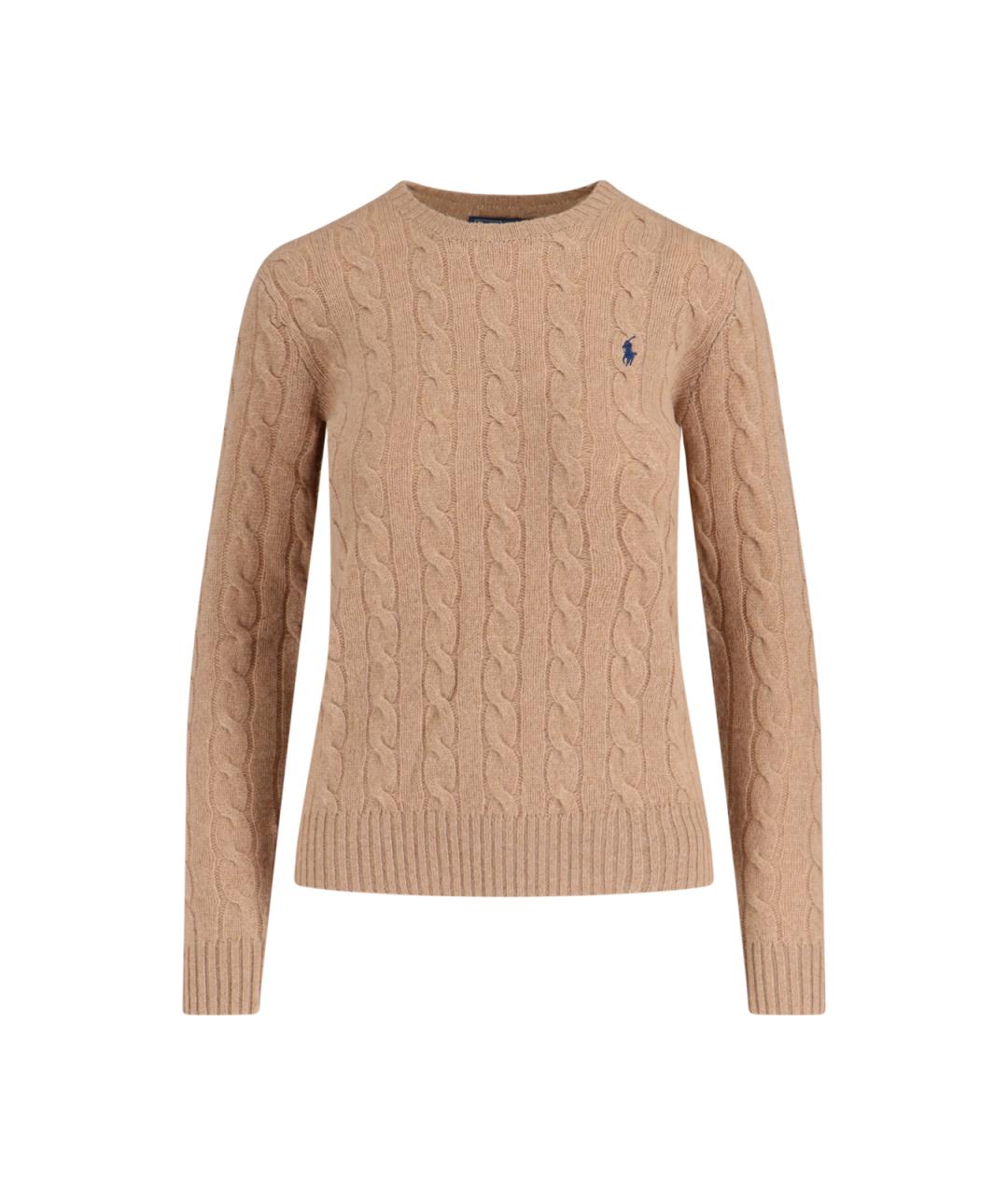 POLO RALPH LAUREN Бежевый шерстяной джемпер / свитер, фото 1
