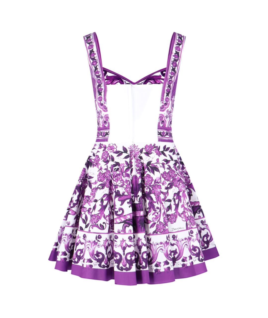 DOLCE&GABBANA Фиолетовое хлопковое платье, фото 2