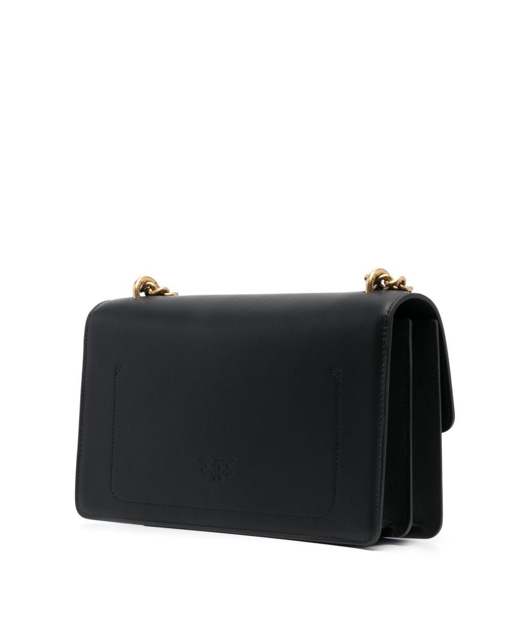 PINKO Черная кожаная сумка через плечо, фото 3