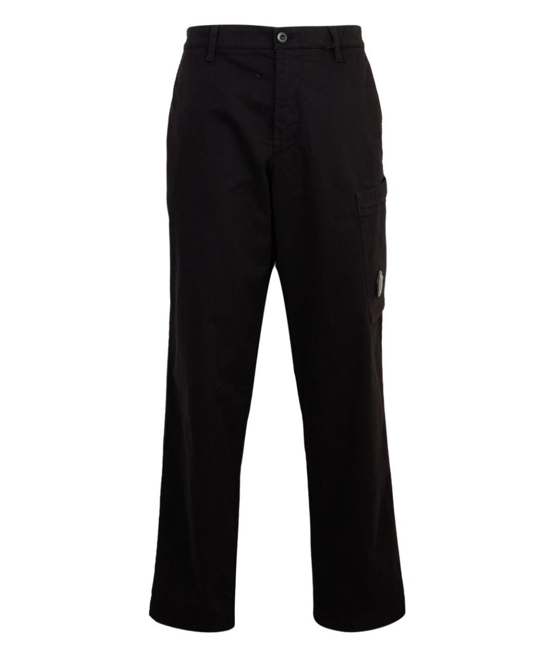 CP COMPANY Черные хлопко-эластановые повседневные брюки, фото 1