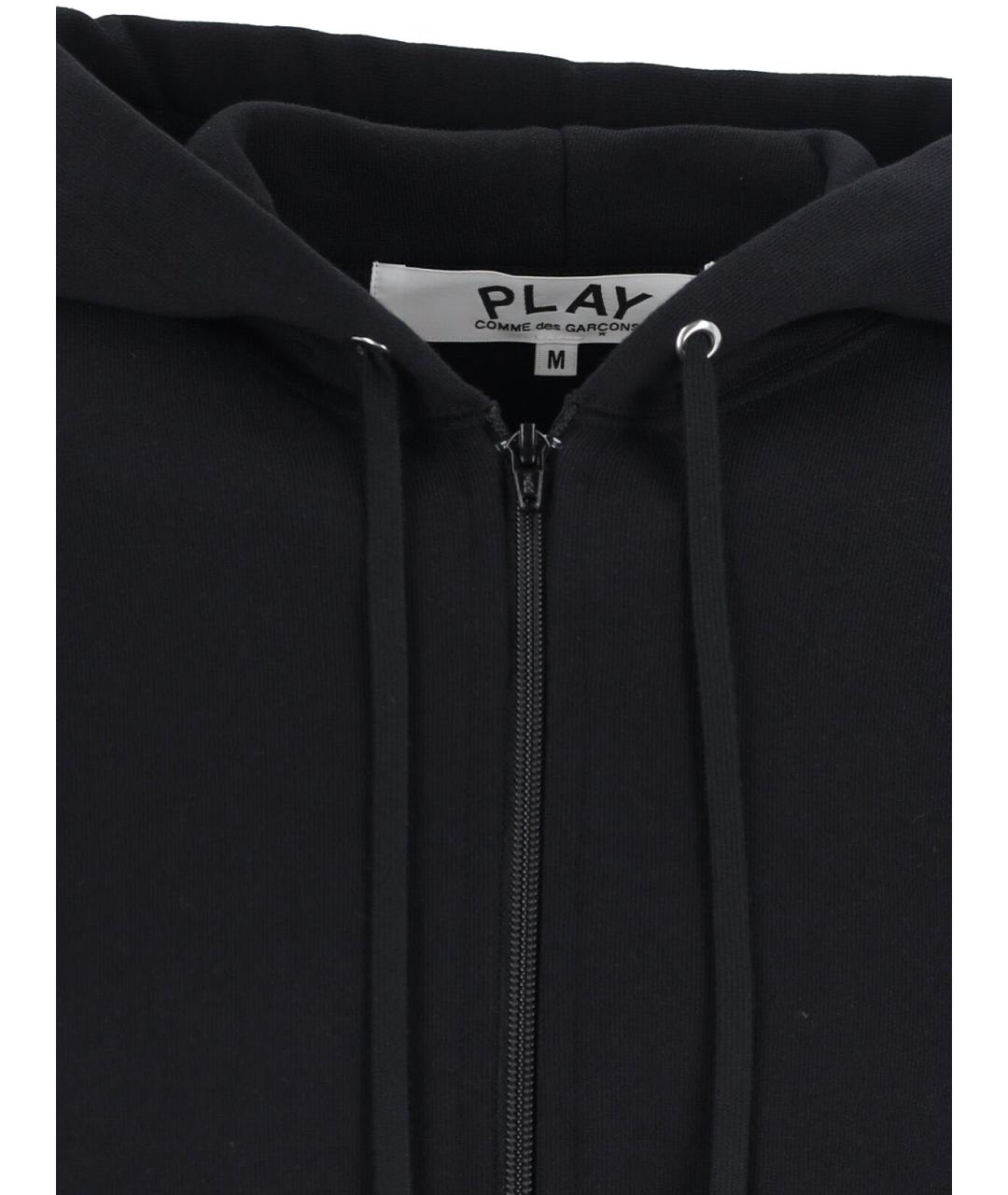 COMME DES GARÇONS PLAY Черный хлопковый джемпер / свитер, фото 4