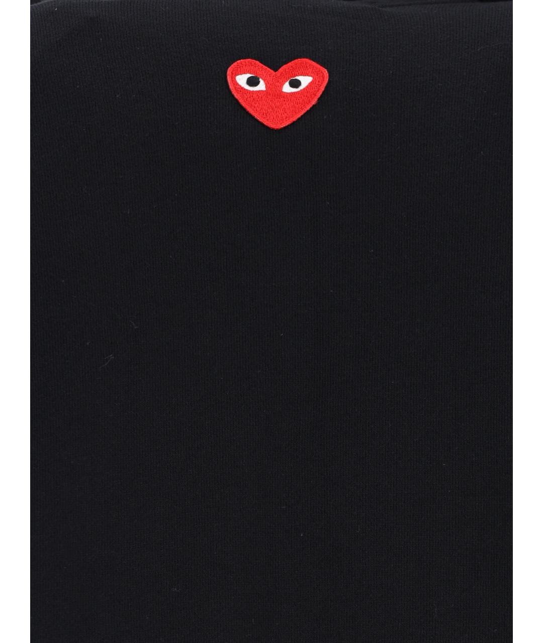 COMME DES GARÇONS PLAY Черный хлопковый джемпер / свитер, фото 3