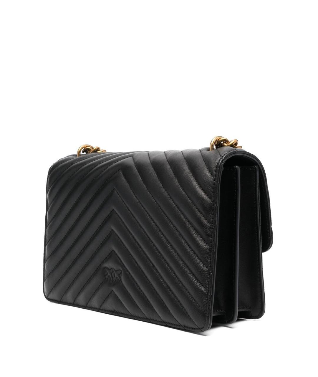 PINKO Черная кожаная сумка через плечо, фото 3