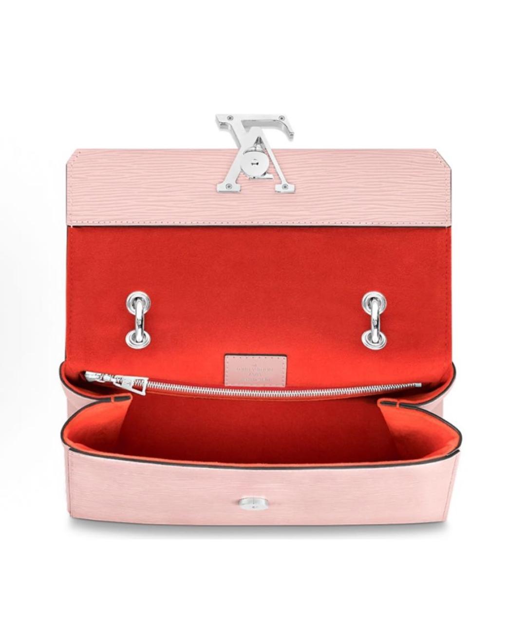 LOUIS VUITTON Розовая кожаная сумка с короткими ручками, фото 4