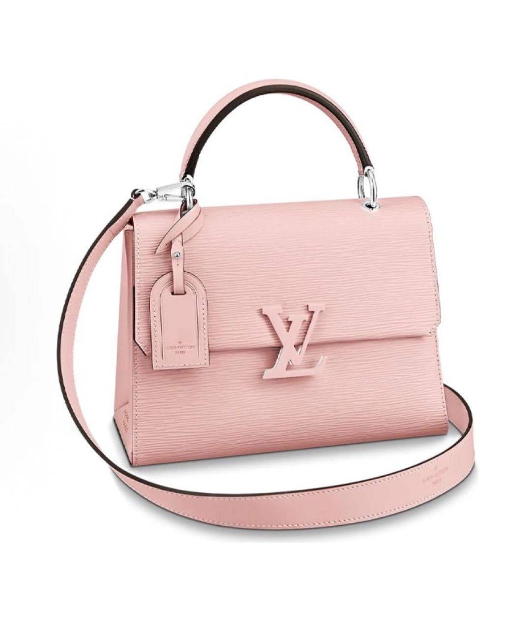 LOUIS VUITTON Розовая кожаная сумка с короткими ручками, фото 7