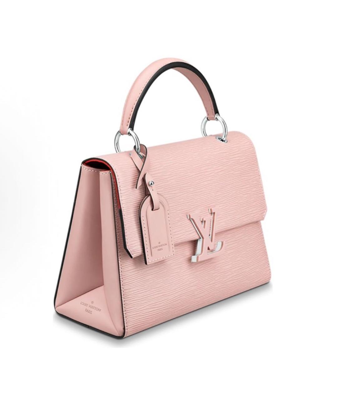 LOUIS VUITTON Розовая кожаная сумка с короткими ручками, фото 2