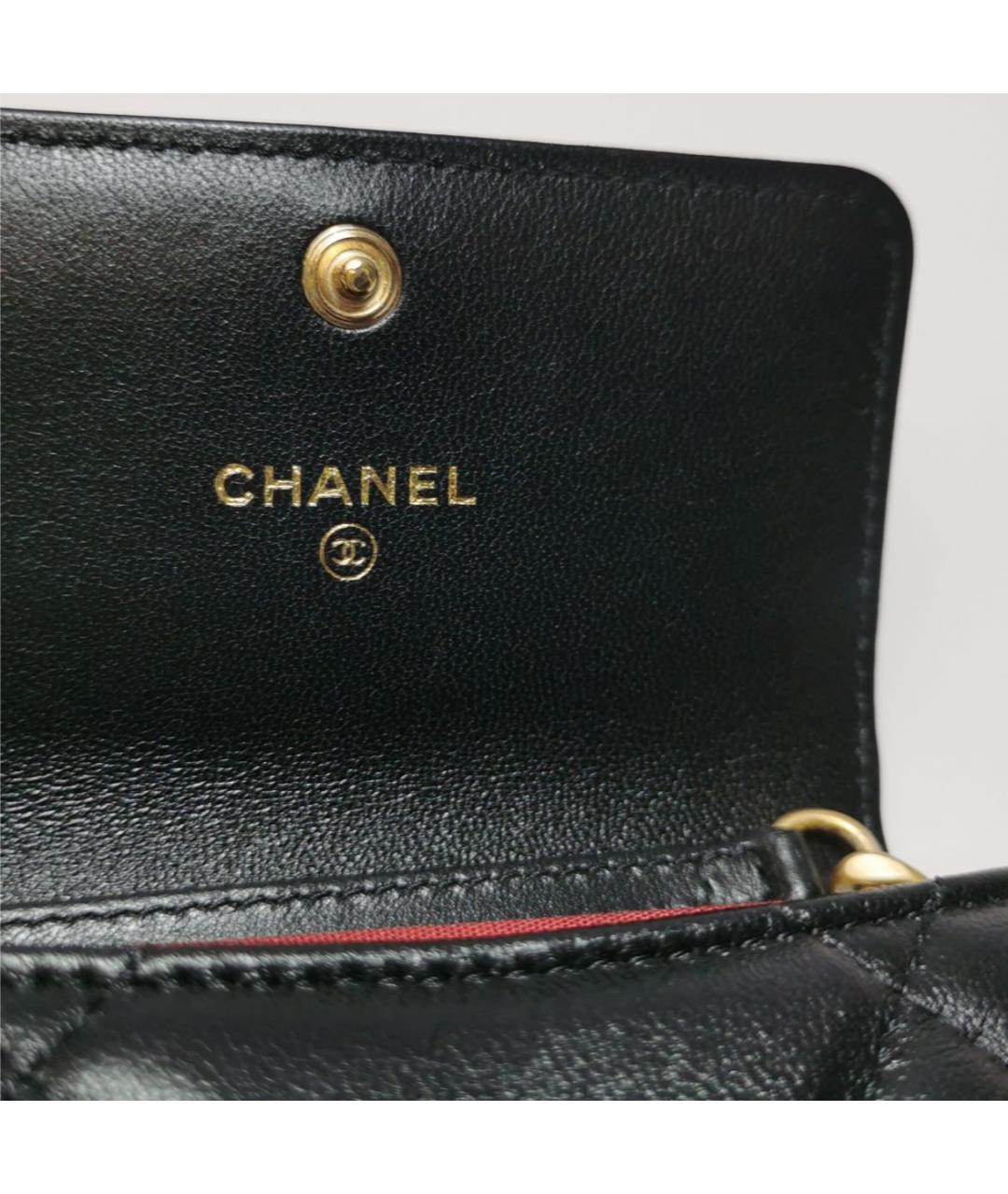 CHANEL Черная кожаная сумка через плечо, фото 6
