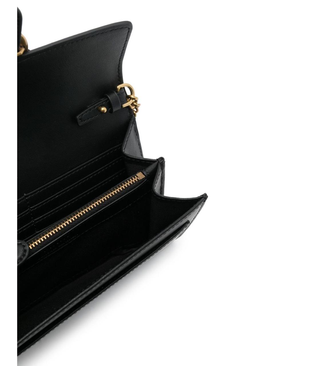 PINKO Черная кожаная сумка через плечо, фото 5