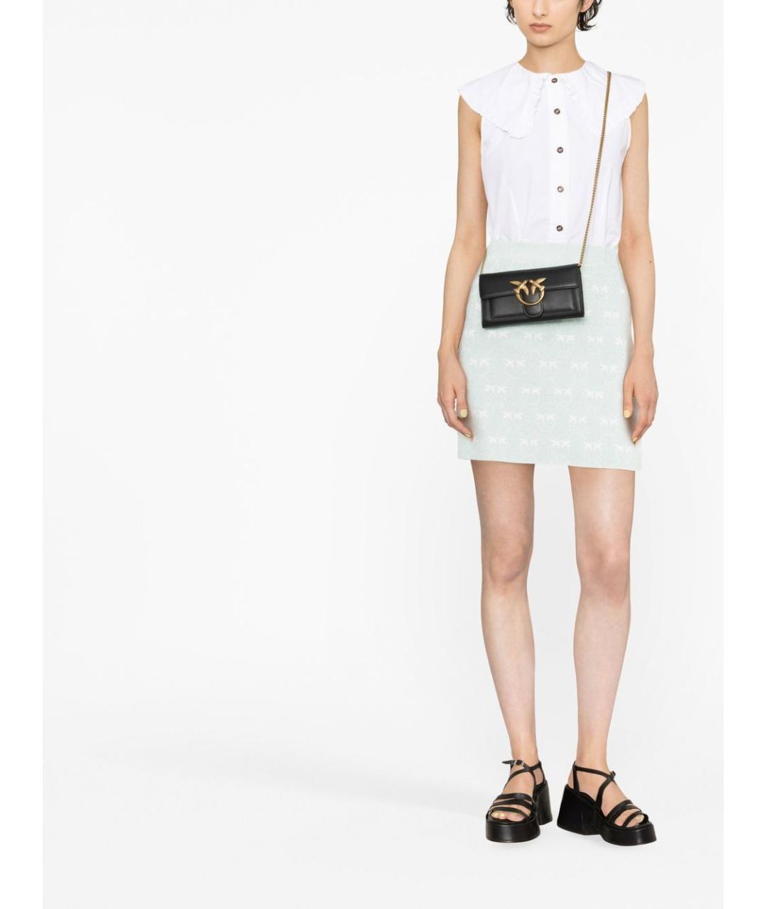 PINKO Черная кожаная сумка через плечо, фото 4