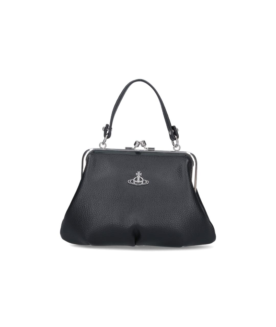 VIVIENNE WESTWOOD Черная сумка с короткими ручками из искусственной кожи, фото 1