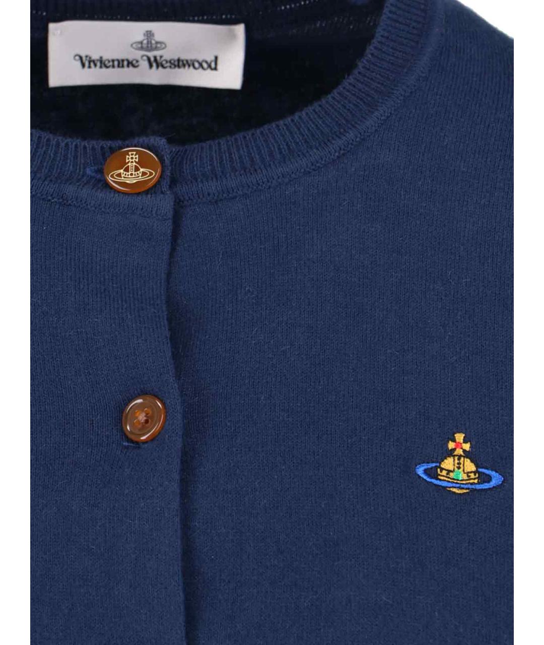 VIVIENNE WESTWOOD Синий хлопковый кардиган, фото 3