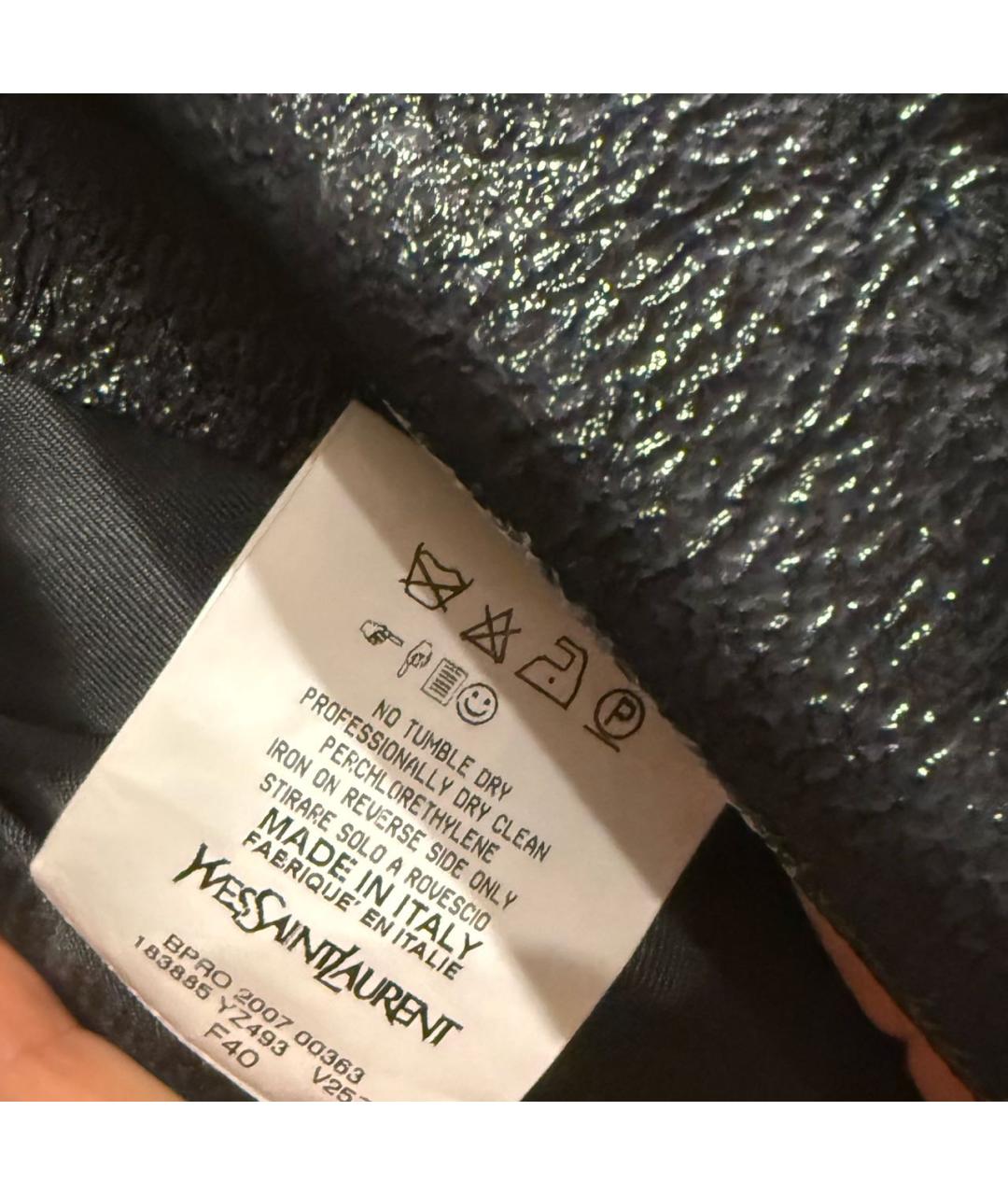 SAINT LAURENT Черная полиамидовая куртка, фото 5