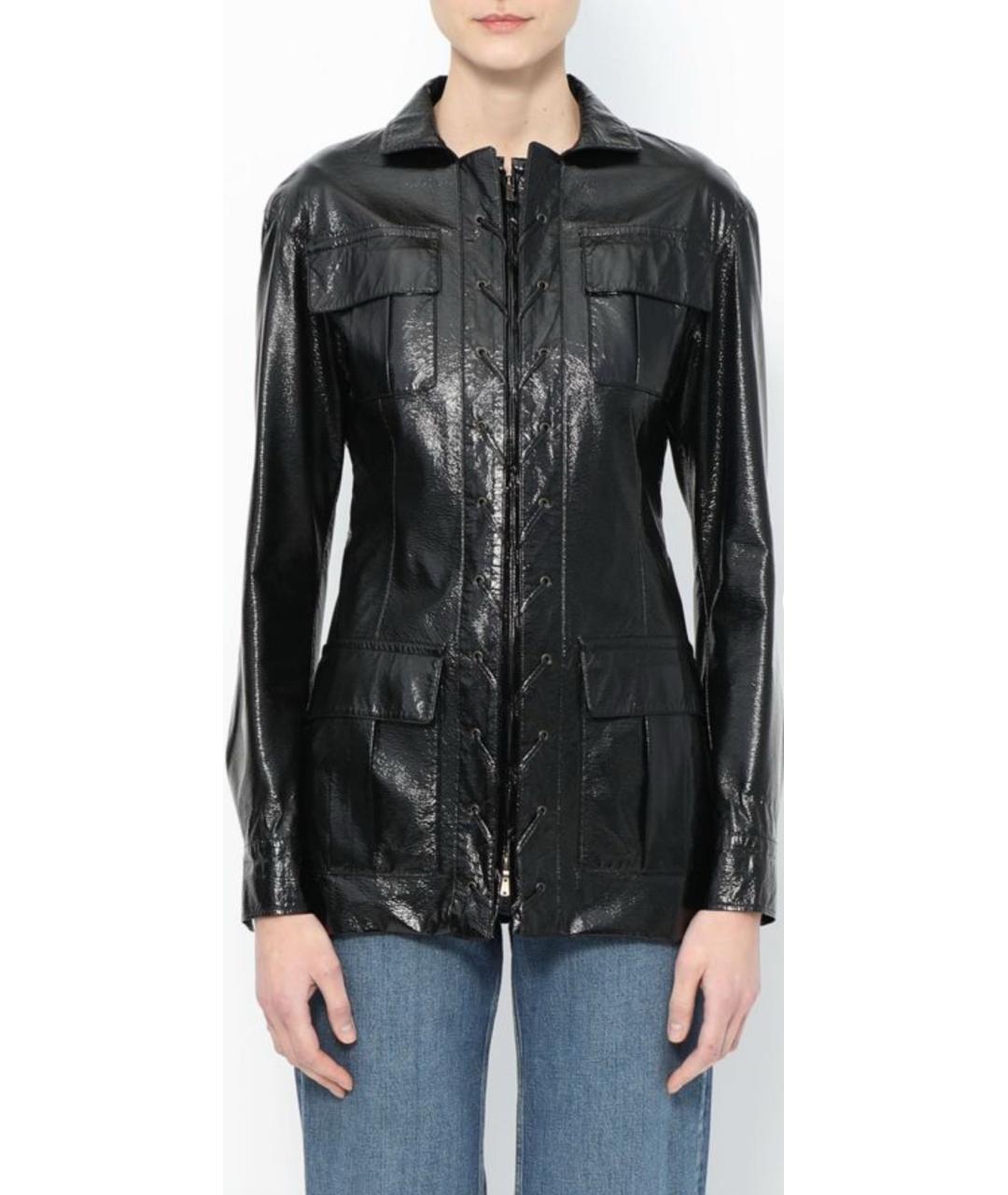 SAINT LAURENT Черная полиамидовая куртка, фото 7