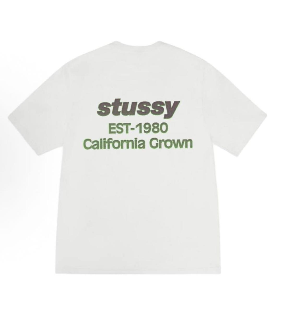 STUSSY Белая хлопковая футболка, фото 2
