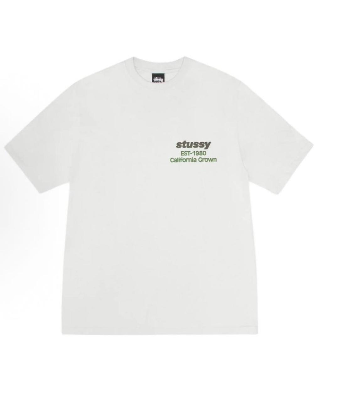 STUSSY Белая хлопковая футболка, фото 5