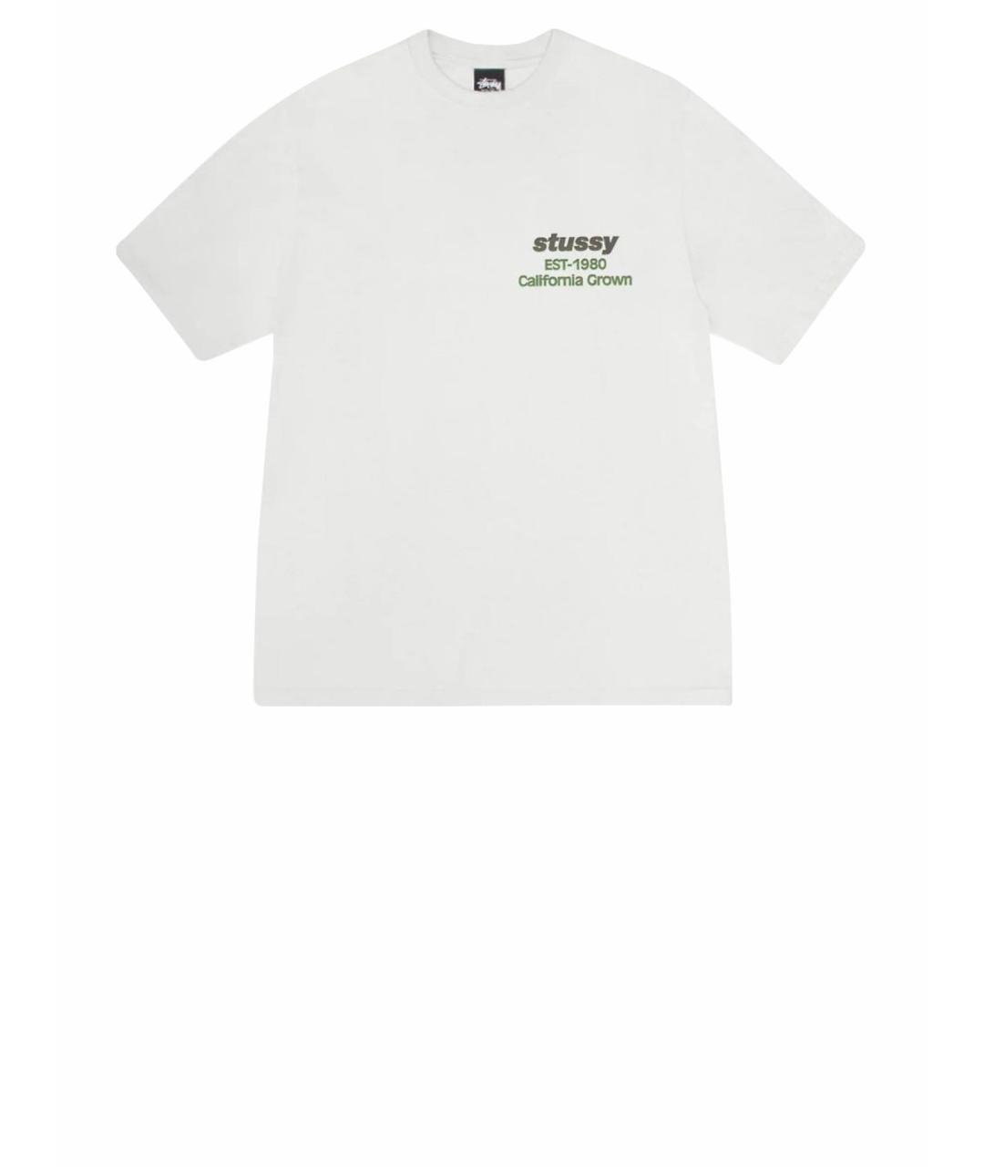 STUSSY Белая хлопковая футболка, фото 1