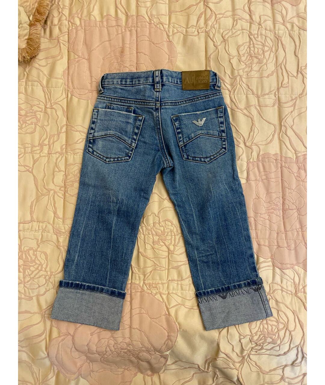 ARMANI JUNIOR Голубые деним детские джинсы, фото 3
