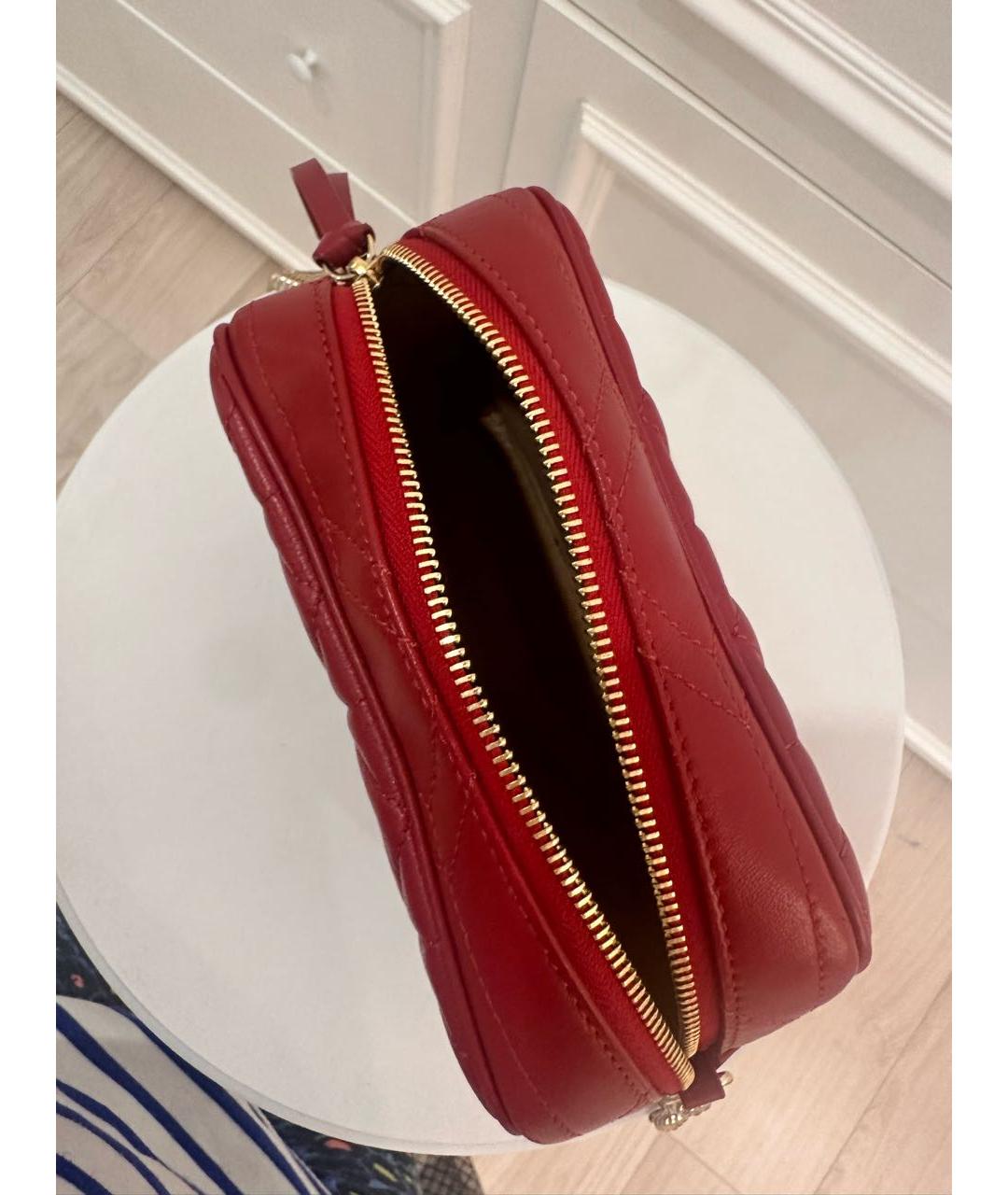 JIMMY CHOO Красная кожаная сумка через плечо, фото 4