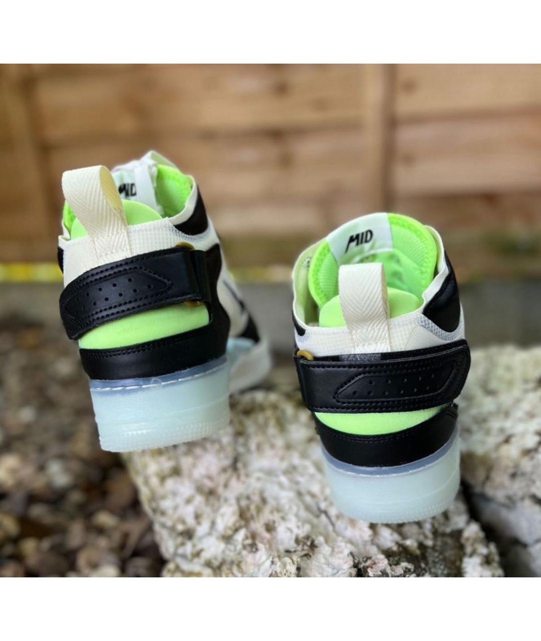 NIKE Черные кожаные высокие кроссовки / кеды, фото 7